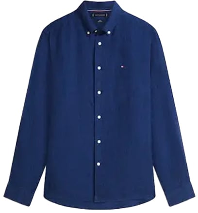 Tommy Hilfiger Tommy Hilfiger Pigment Dyed LI Solid RF Shirt Blauw