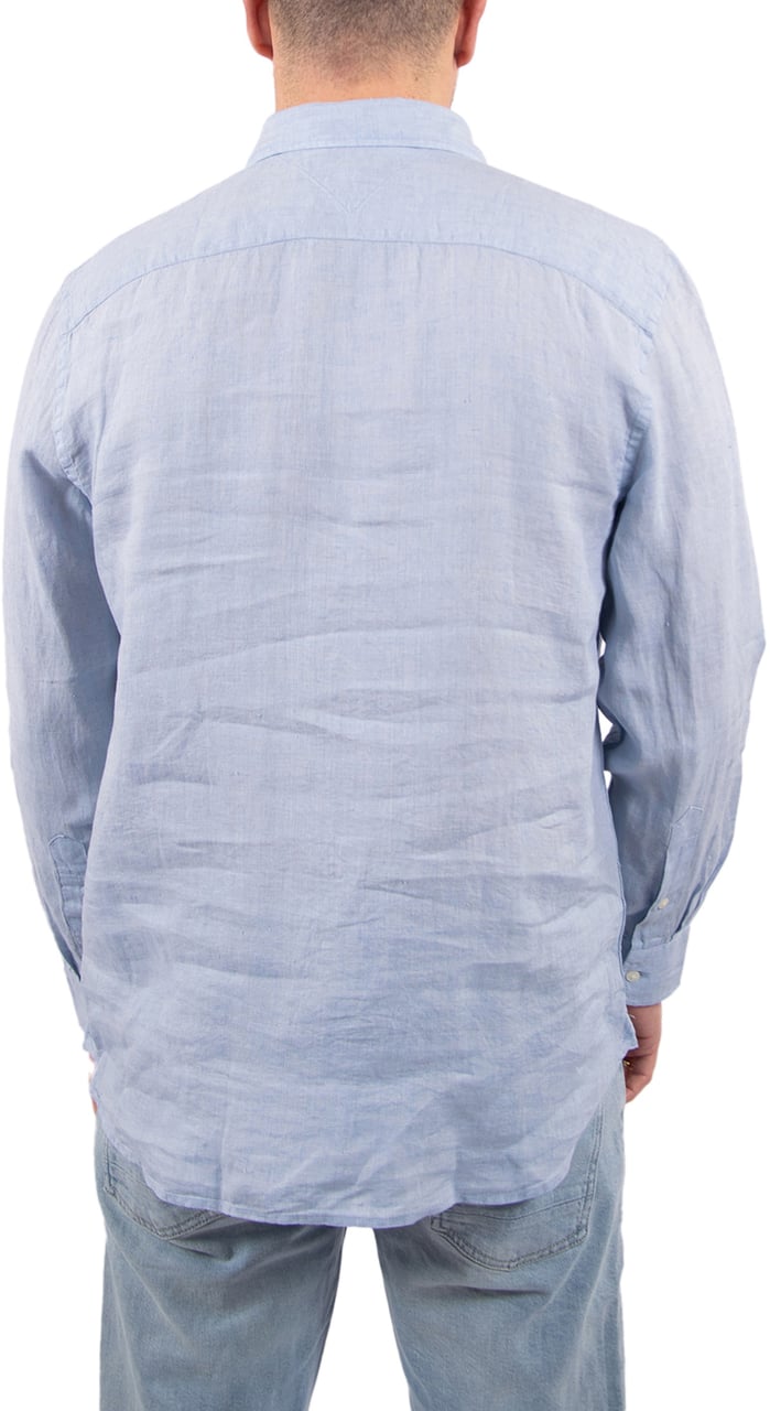 Tommy Hilfiger Pigment Dyed LI Solid RF Shirt Blauw