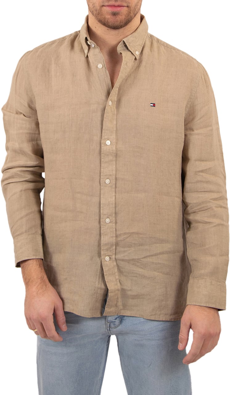 Tommy Hilfiger Pigment Dyed LI Solid RF Shirt Beige