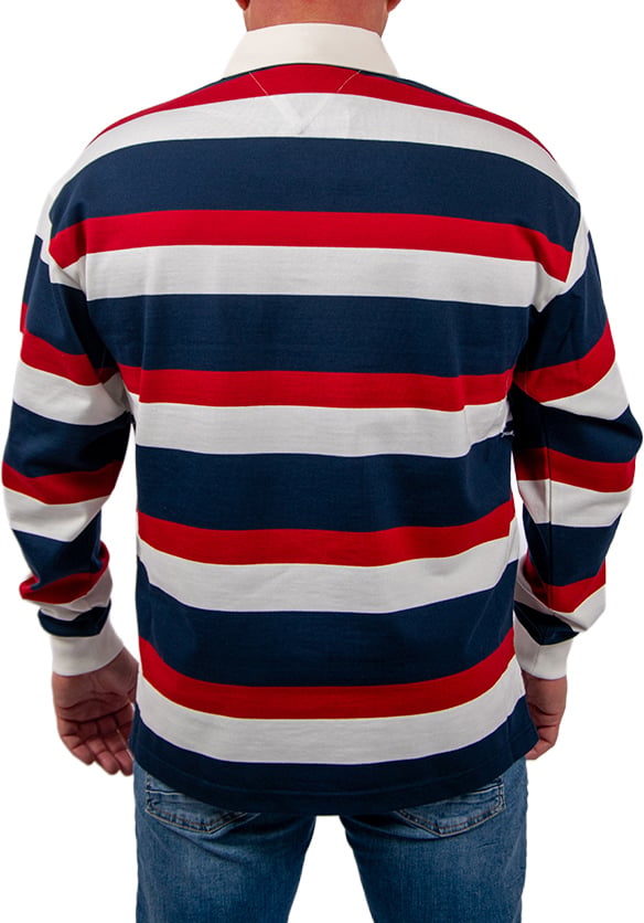 Tommy Hilfiger Chest Striped Rugby Blauw