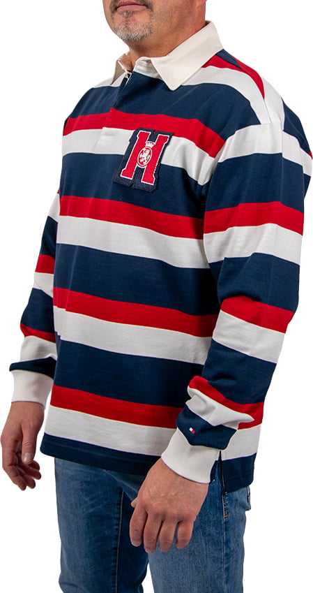 Tommy Hilfiger Chest Striped Rugby Blauw