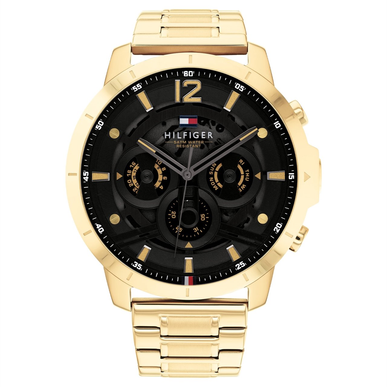 Tommy Hilfiger Tommy Hilfiger TH1710511 Horloge Heren Staal Goudkleurig Schakelband 50mm Goud