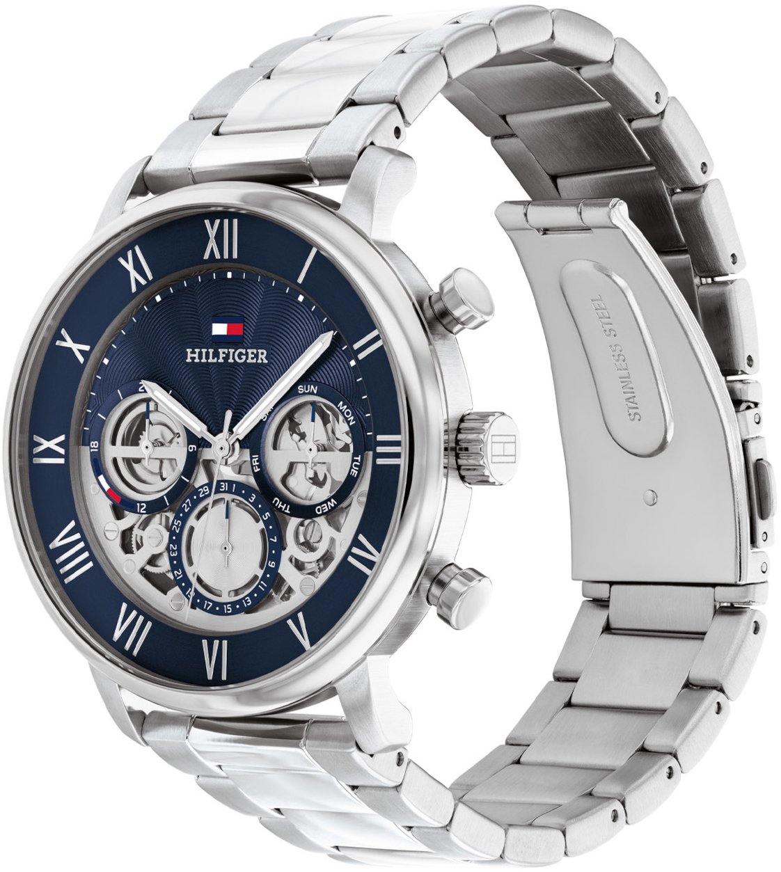 Tommy Hilfiger Tommy Hilfiger TH1710569 Horloge Heren Zilverkleurig 44mm Zilver