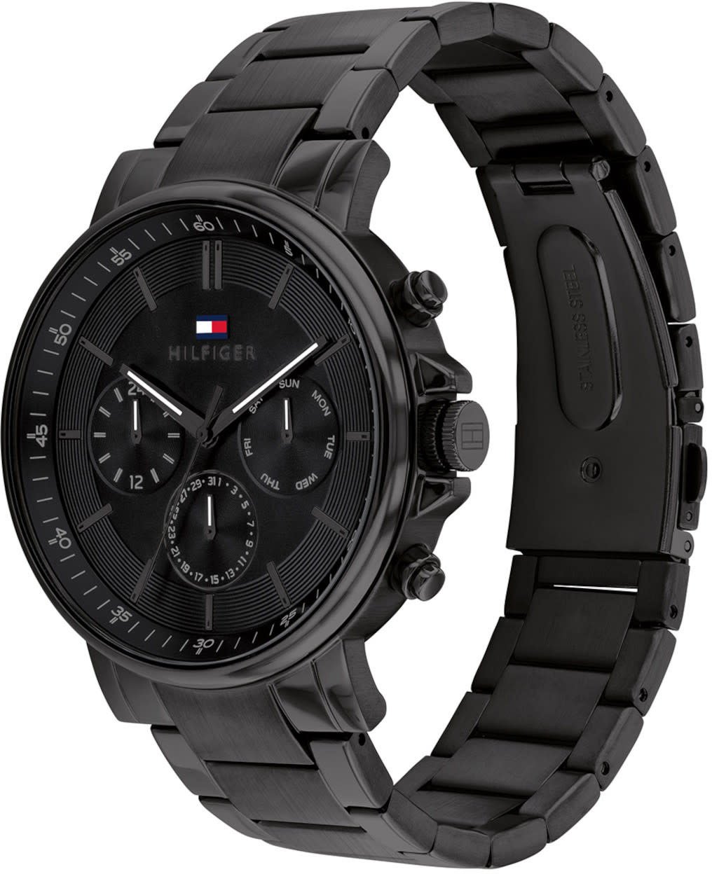 Tommy Hilfiger Tommy Hilfiger TH1710590 Horloge Heren Zwart 44mm Zwart