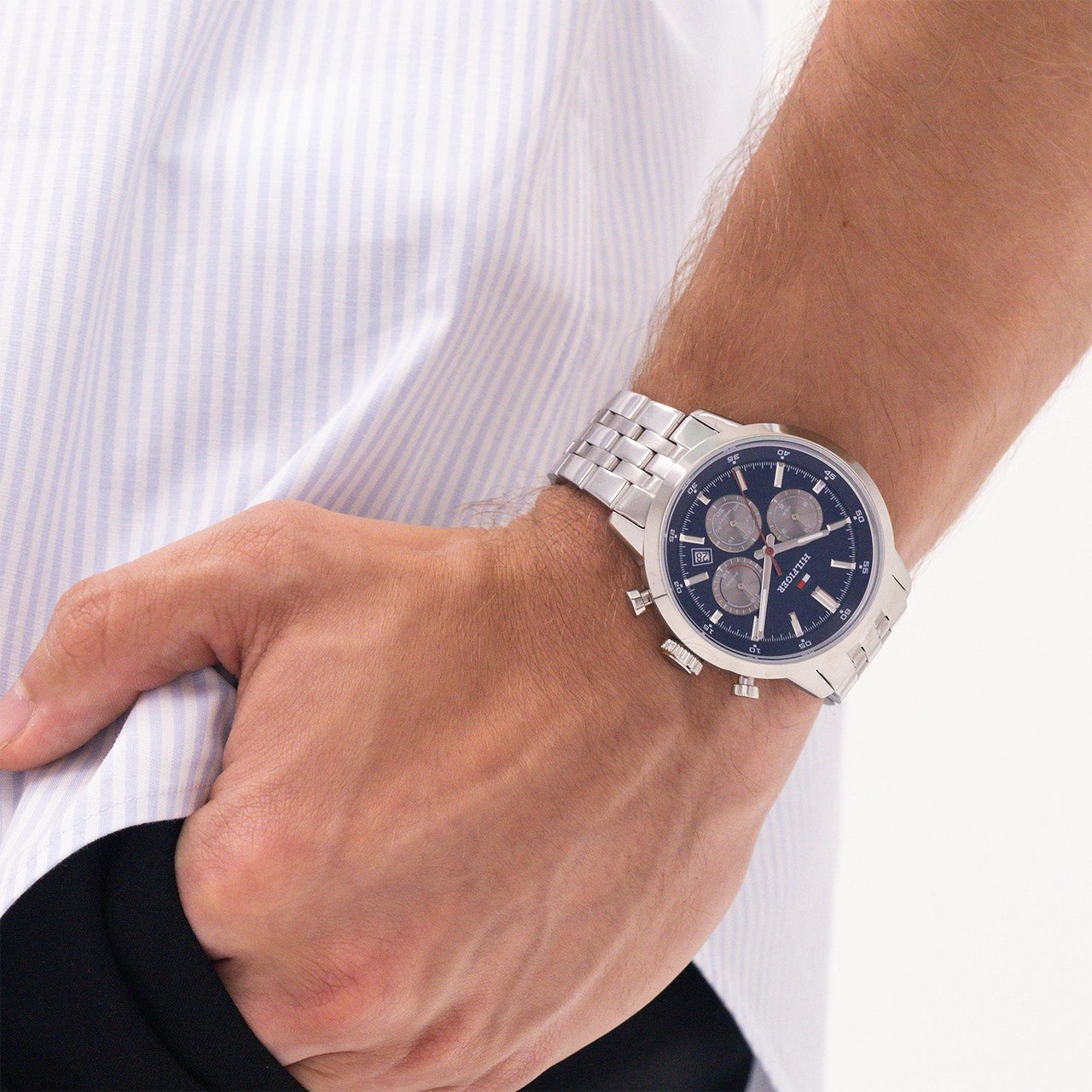 Tommy Hilfiger TH1710753 Horloge Heren Zilverkleurig 43mm Zilver