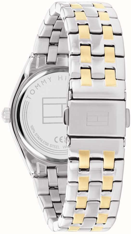 Tommy Hilfiger Tommy Hilfiger Horloge TH1782549 Staal Bi-color Quartz Zwarte Wijzerplaat Divers