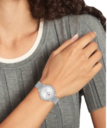 Tommy Hilfiger Tommy Hilfiger TH1782698 Horloge Dames Zilverkleurig 33mm Zilver