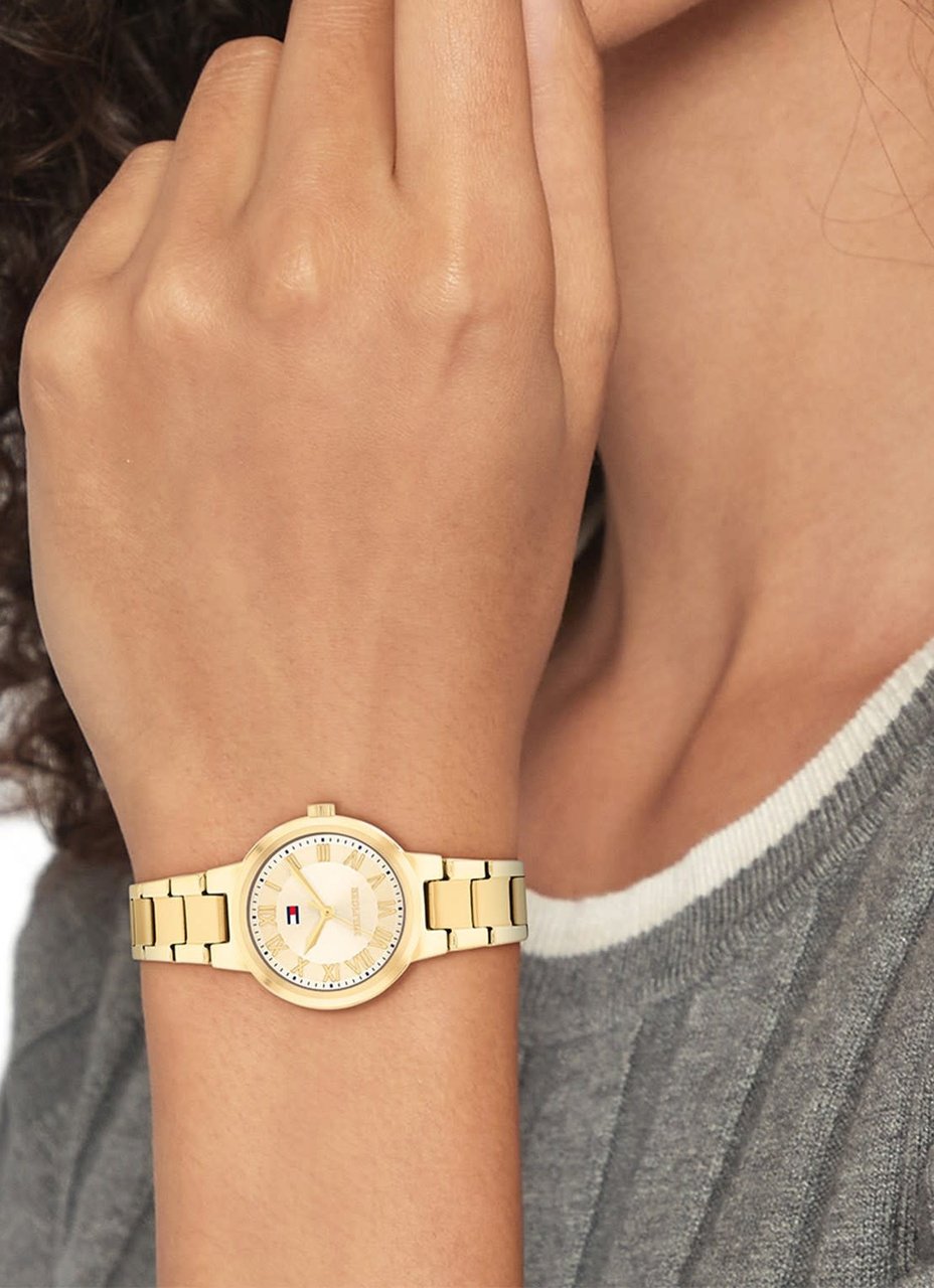 Tommy Hilfiger TH1782905 Horloge Dames Goudkleurig 28mm Goud