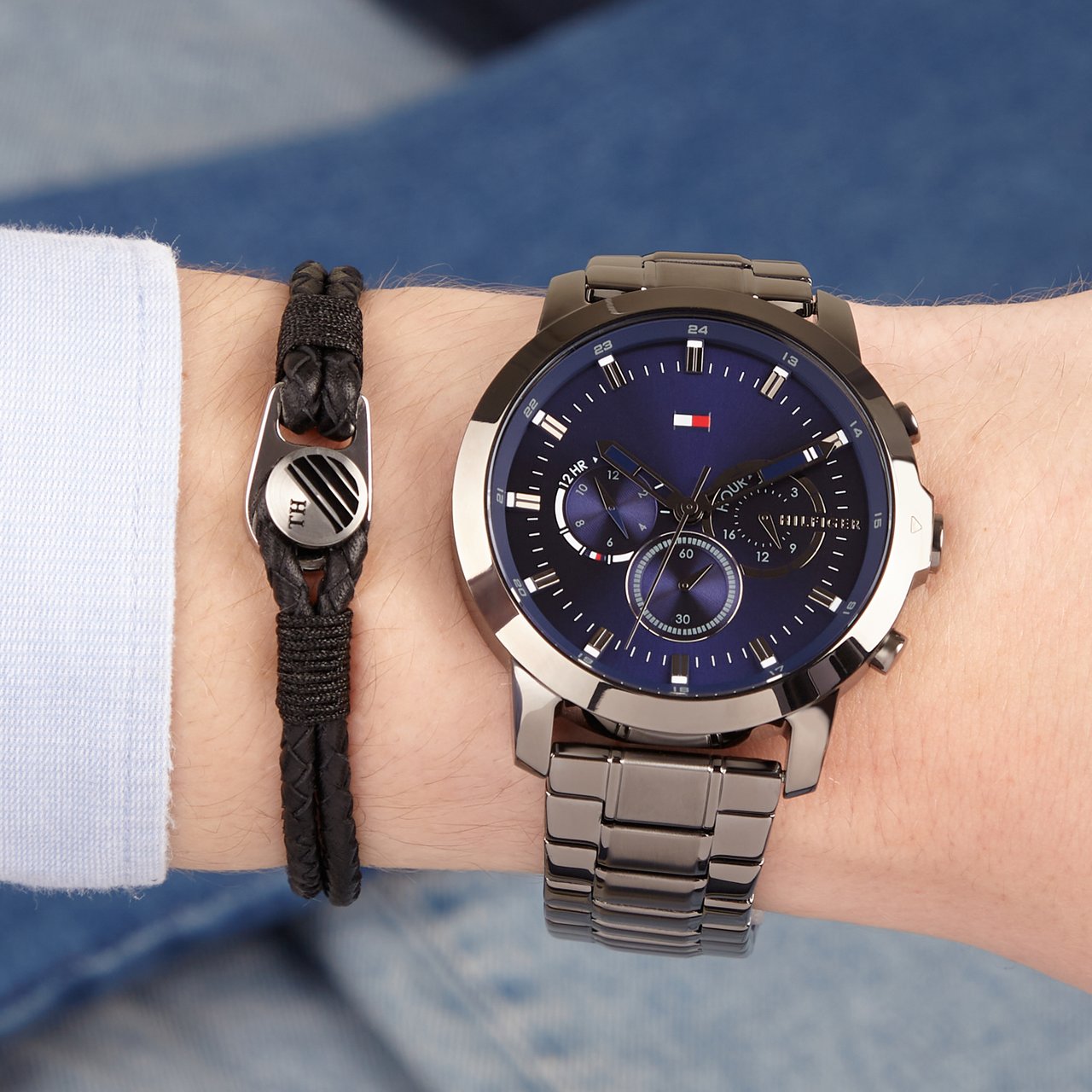 Tommy Hilfiger TH Jameson hrn multi grs Grijs