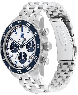 Tommy Hilfiger Tommy Hilfiger TH1792157 Horloge Heren Zilverkleurig Chronograaf 41mm Zilver