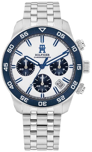 Tommy Hilfiger Tommy Hilfiger TH1792157 Horloge Heren Zilverkleurig Chronograaf 41mm Zilver