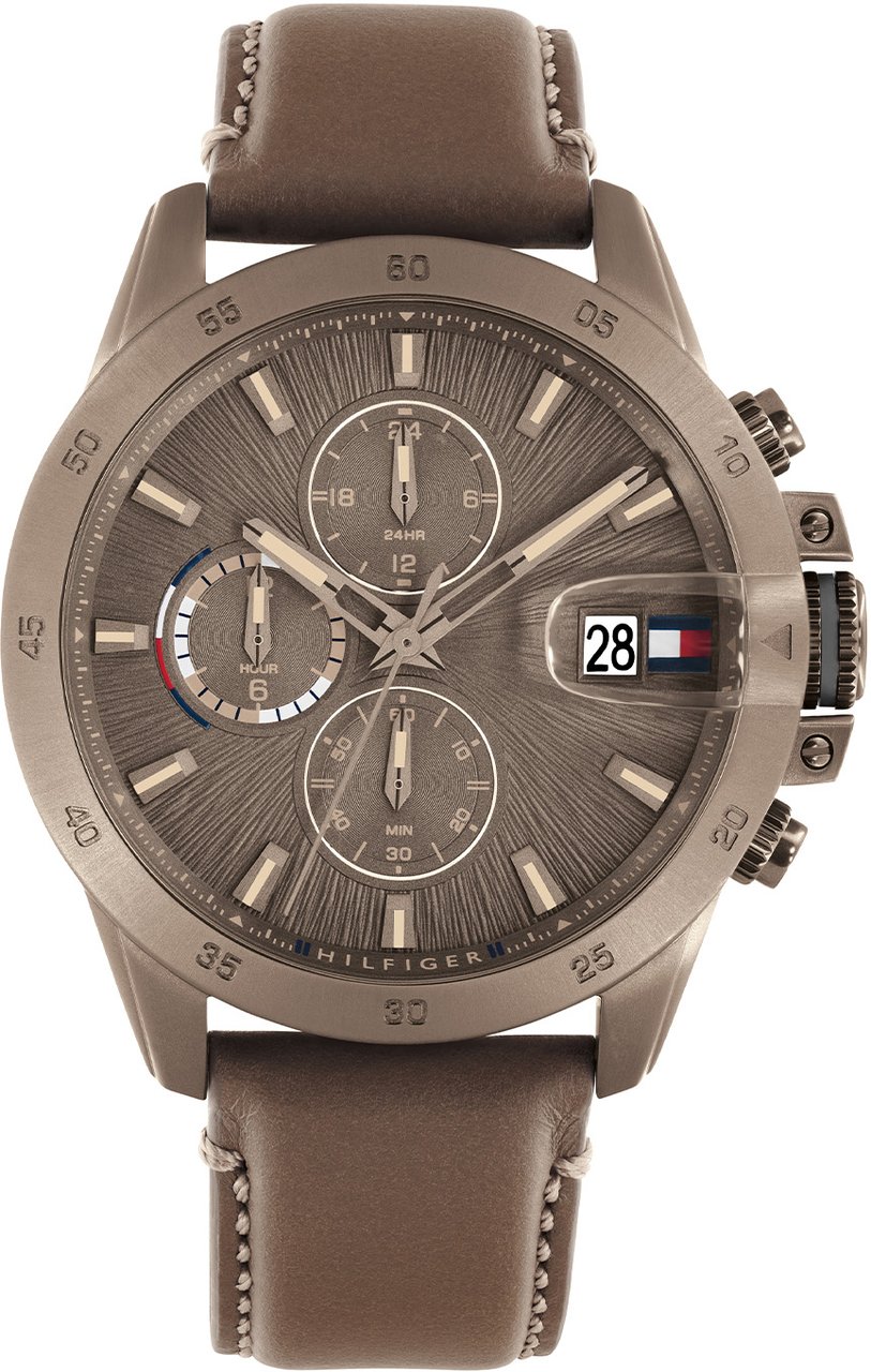 Tommy Hilfiger Tommy Hilfiger TH1792196 Horloge Heren 43mm Bruin