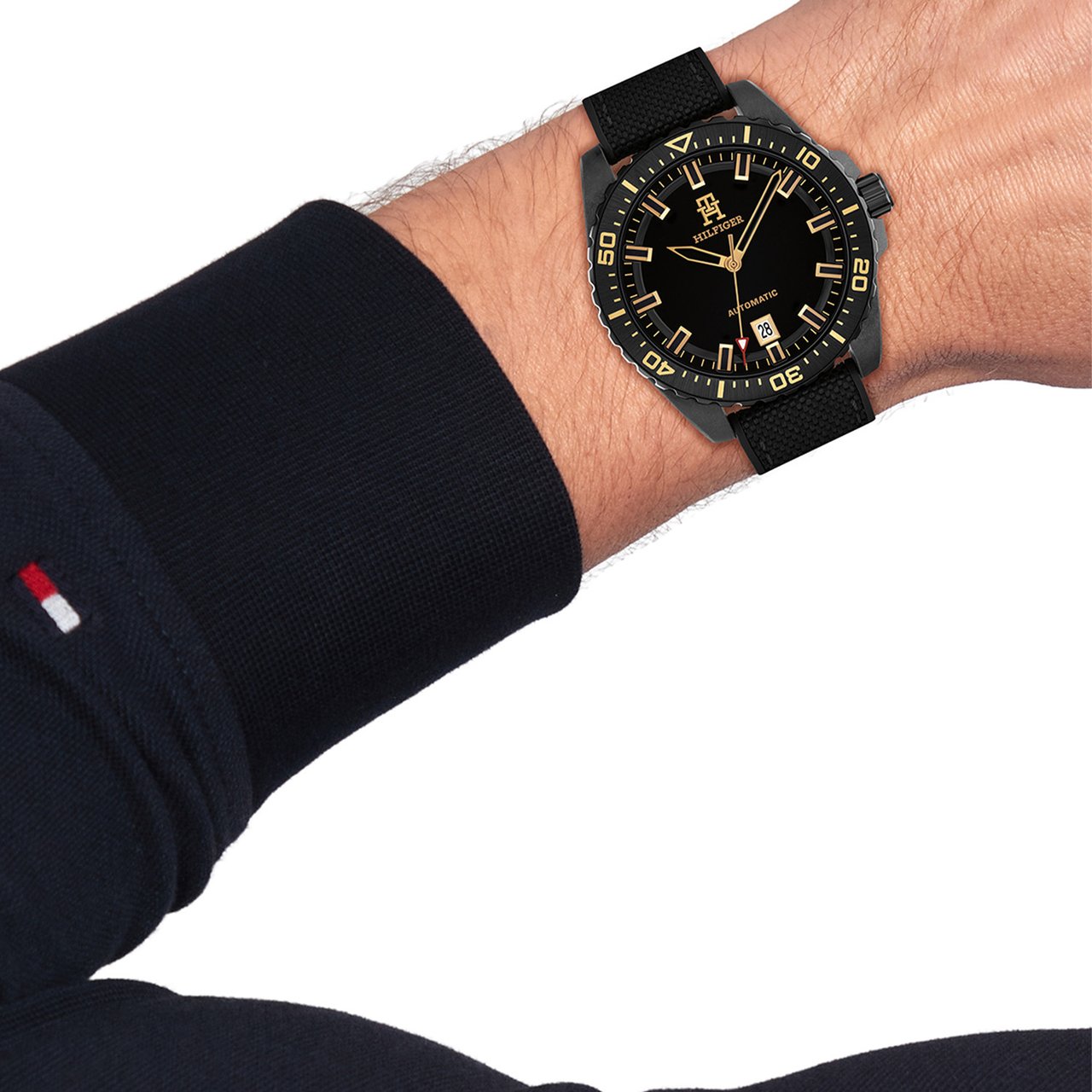 Tommy Hilfiger Carbon Automatische Horloge Zwart