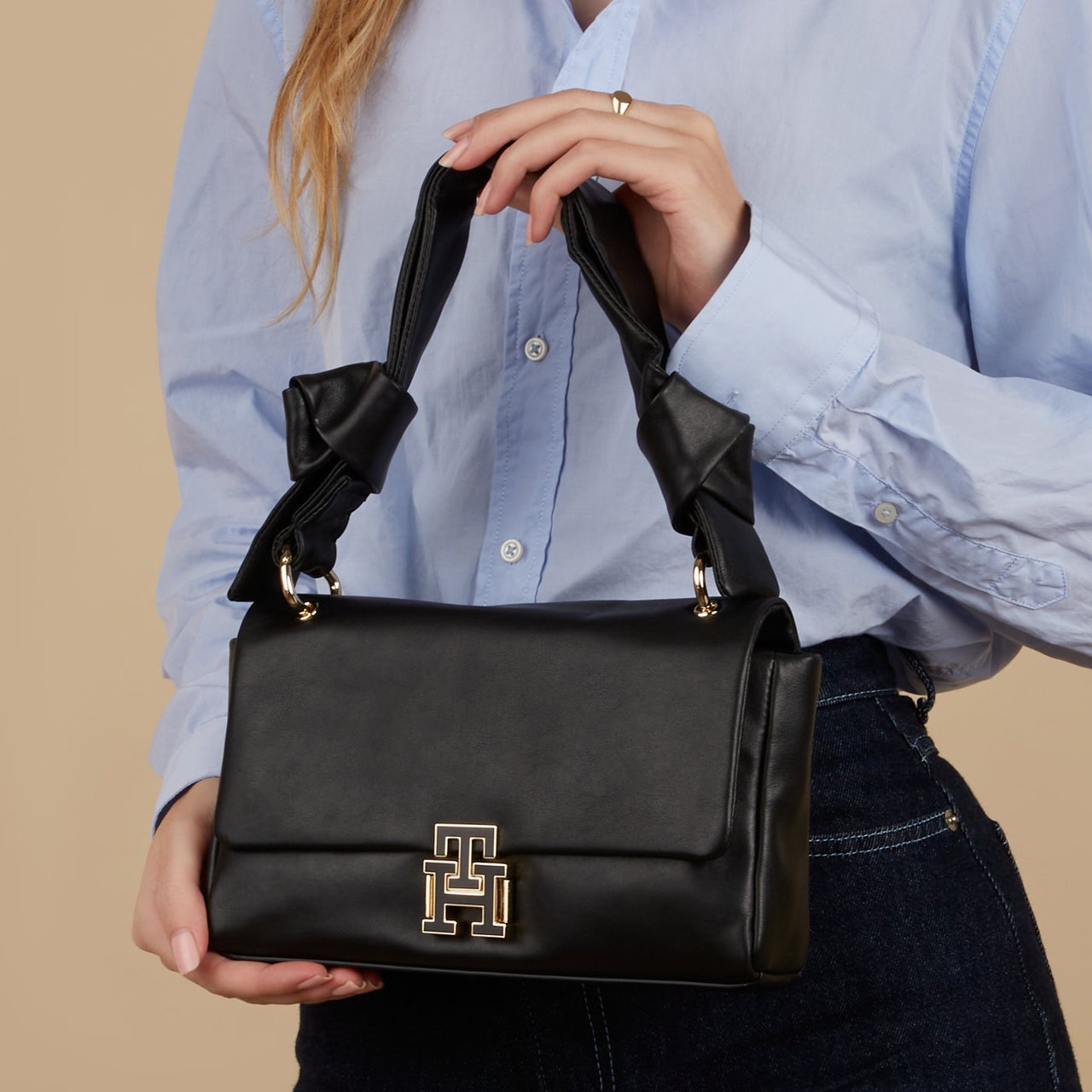 Tommy Hilfiger Pushlock - Tas - Zwart Zwart