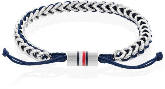 Tommy Hilfiger Tommy Hilfiger Jewels TJ2790511 Armband Heren Staal Nylon 19,5cm Zilver