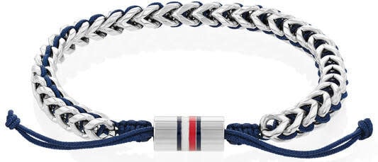 Tommy Hilfiger Tommy Hilfiger Jewels TJ2790511 Armband Heren Staal Nylon 19,5cm Zilver