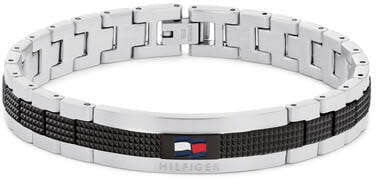 Tommy Hilfiger TJ Nelson H-Link Bracelet Staal Zwart