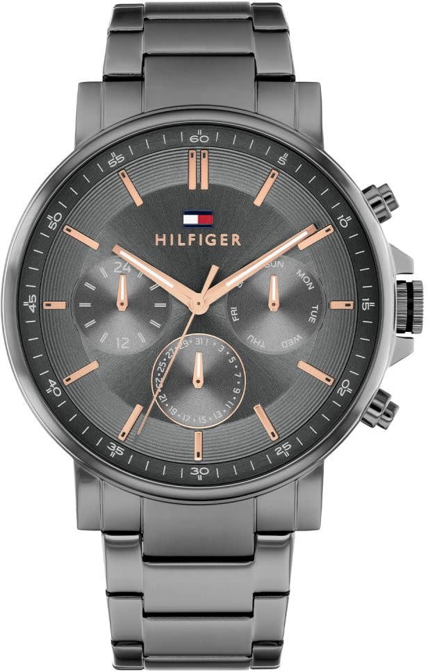 Tommy Hilfiger Tommy Hilfiger Horloge TH1710711 Tyson Grijskleurige Quartz 43mm Donkergrijs