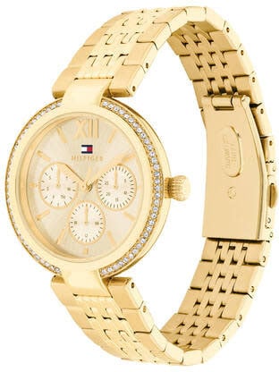 Tommy Hilfiger Tommy Hilfiger Horloge TH1782697 Sophia Staal met Geelgouden Plating Quartz 36mm Goud