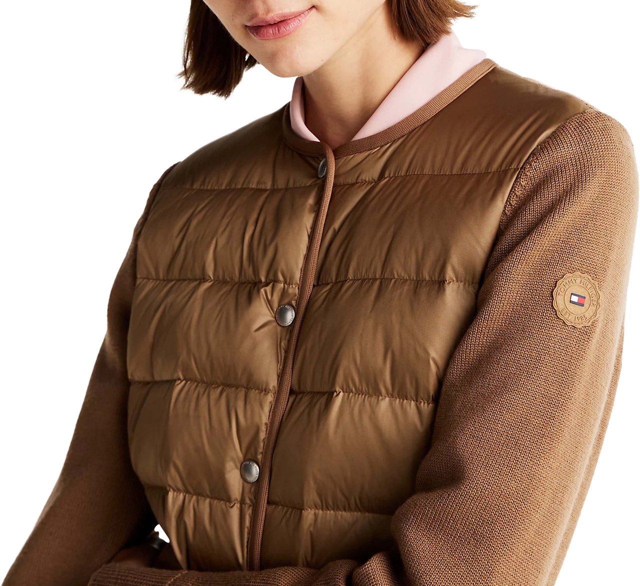 Tommy Hilfiger Knitted Donsjas Beige
