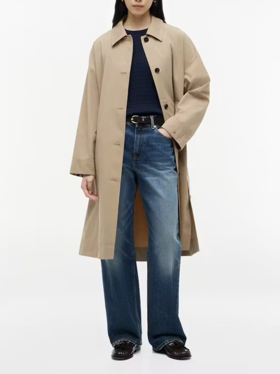 Tommy Hilfiger Short Cotton Coat With Minimalist Design And Classic Details Neutraal