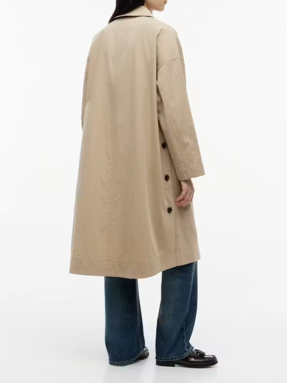 Tommy Hilfiger Short Cotton Coat With Minimalist Design And Classic Details Neutraal