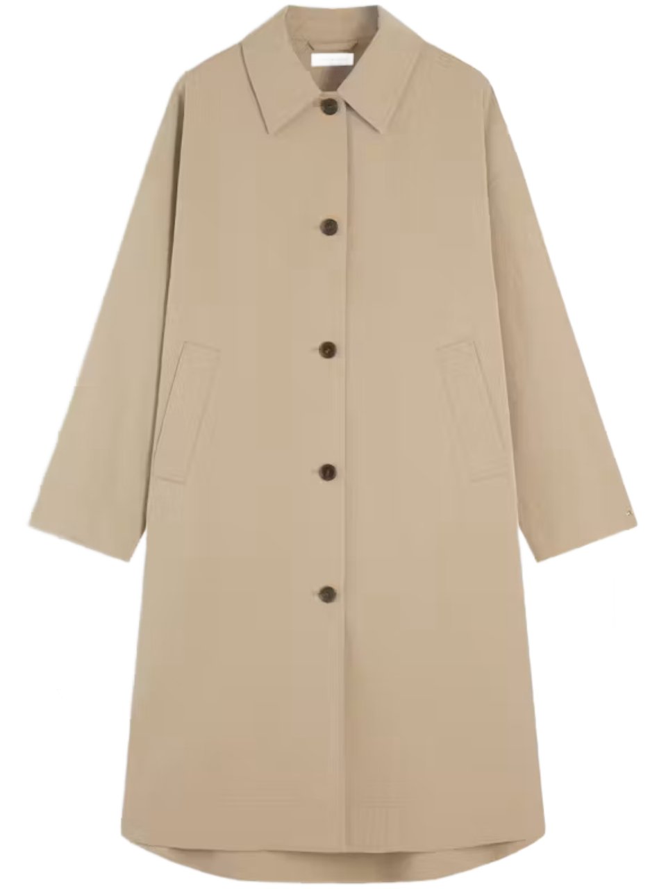 Tommy Hilfiger Short Cotton Coat With Minimalist Design And Classic Details Neutraal
