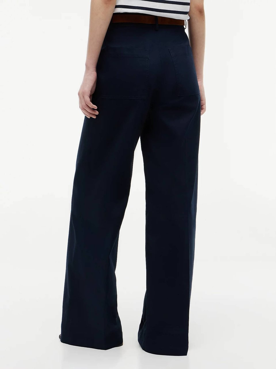 Tommy Hilfiger Wide Leg Chino Pants With High Waist Zwart