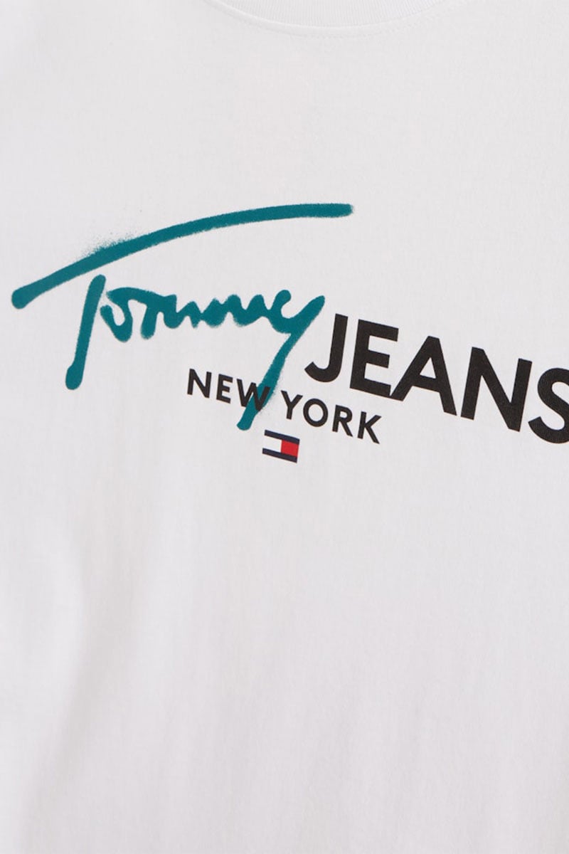 Tommy Jeans Tommy Jeans Reg Spray Pop Color Tee Ext Wit