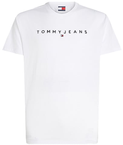 Tommy Jeans TJM Reg Linear Logo Tee Ext Wit