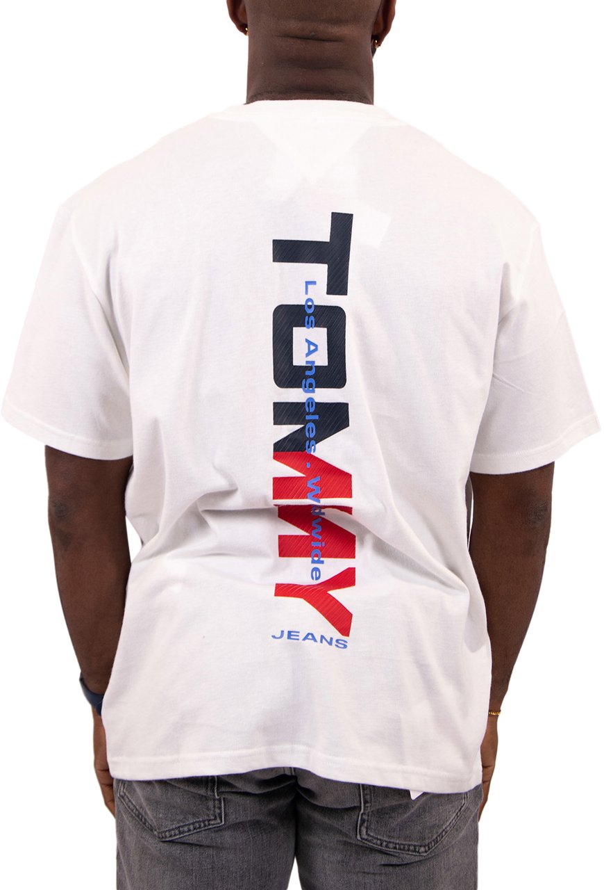 Tommy Jeans Rlx LA Backprint SS Tee Ext Wit