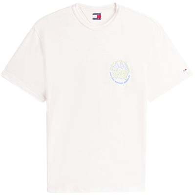 Tommy Jeans Rlx Bubble Flame SS Tee Wit