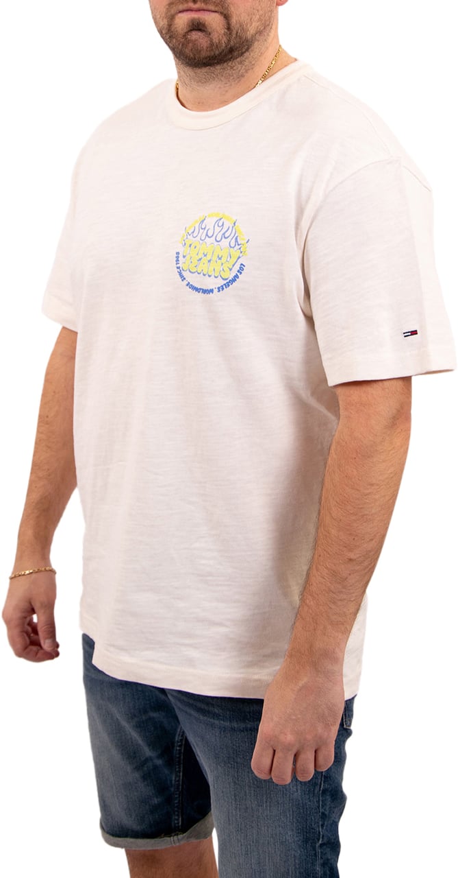 Tommy Jeans Tommy Jeans Rlx Bubble Flame SS Tee Wit