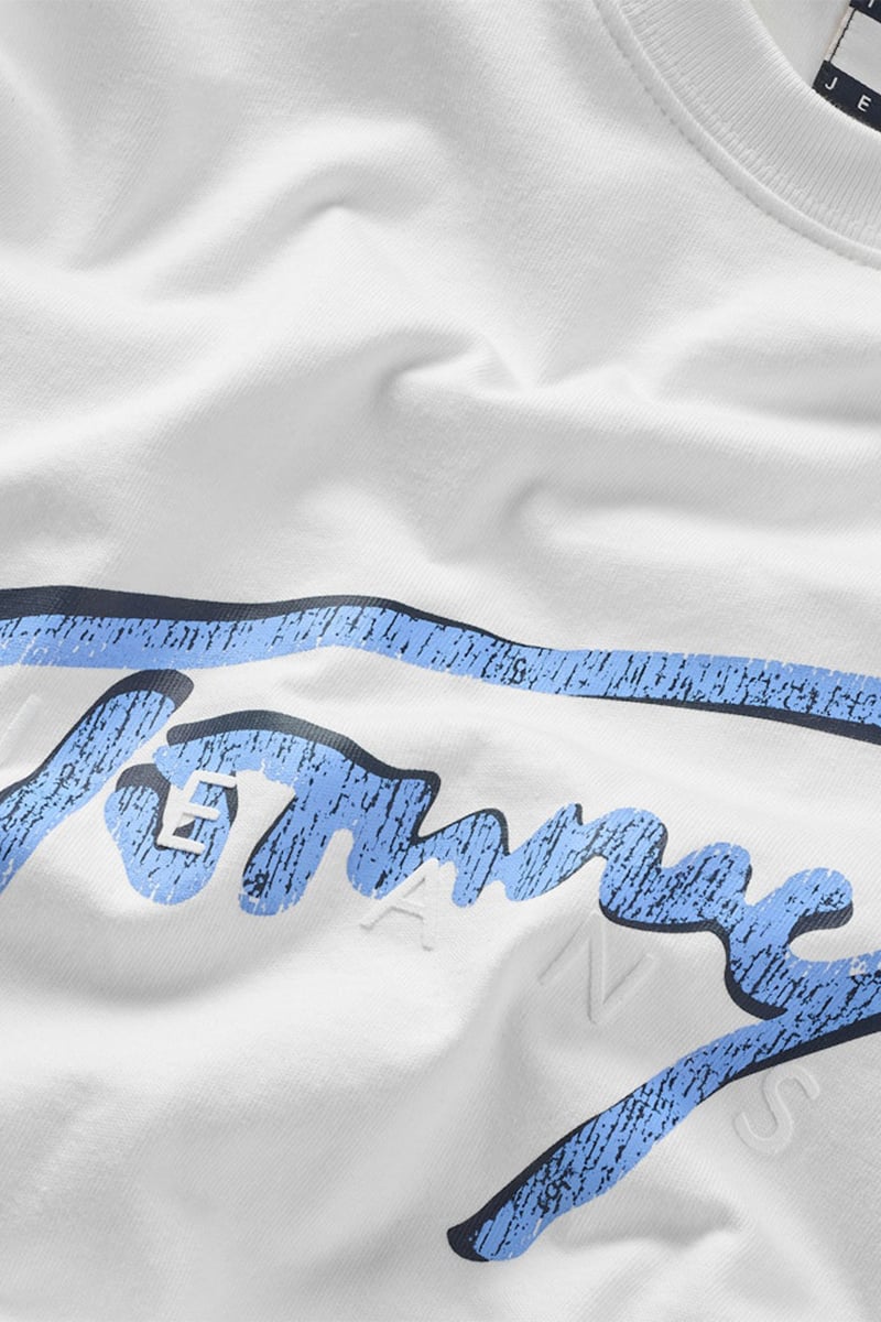Tommy Jeans Tommy Jeans Reg Rwb Signature Tee Beige