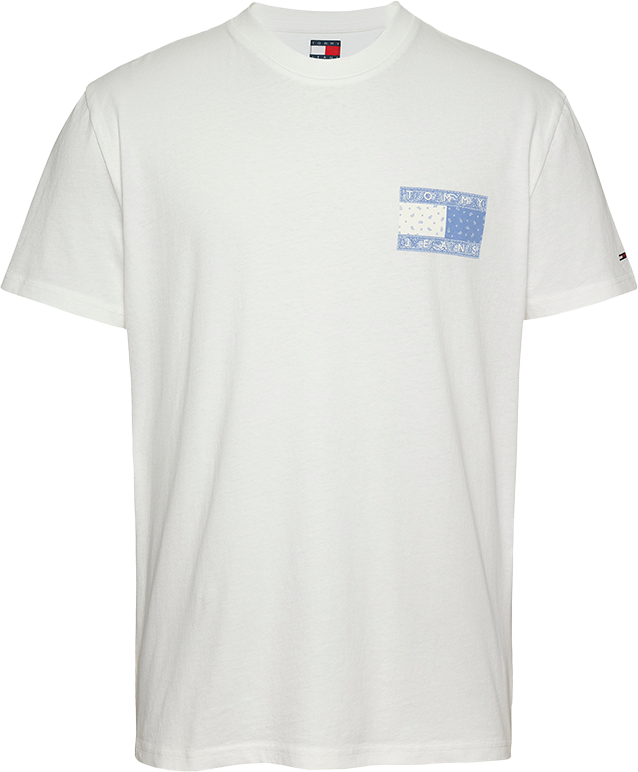 Tommy Jeans Tommy Jeans Reg Paisley Flag Tee Beige