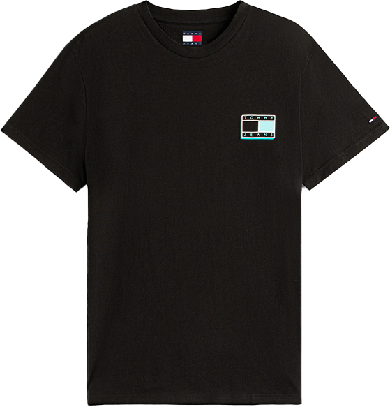 Tommy Jeans Tommy Jeans TJM Slim Pop Color Flag Tee Ext Zwart