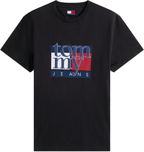 Tommy Jeans Tommy Jeans Slim RWB Flag Tee EXT Zwart