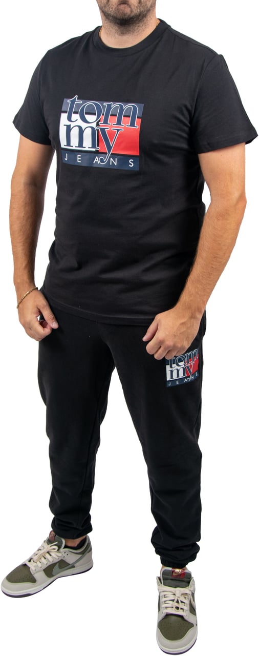 Tommy Jeans Tommy Jeans Slim RWB Flag Tee EXT Zwart