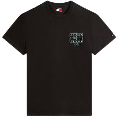 Tommy Jeans Reg Sign Spray SS T Ext Zwart