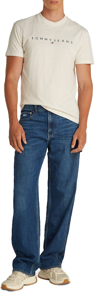 Tommy Jeans Tommy Jeans Reg Linear Logo Tee Ext Grijs