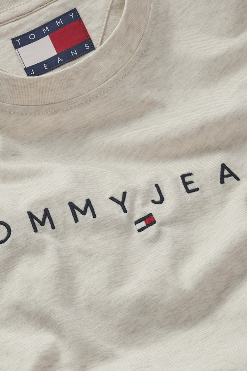 Tommy Jeans Tommy Jeans Reg Linear Logo Tee Ext Grijs