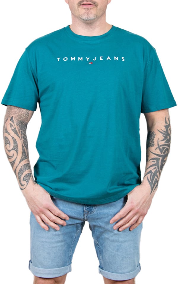 Tommy Jeans Tommy Jeans Linear Logo Tee Ext Blauw