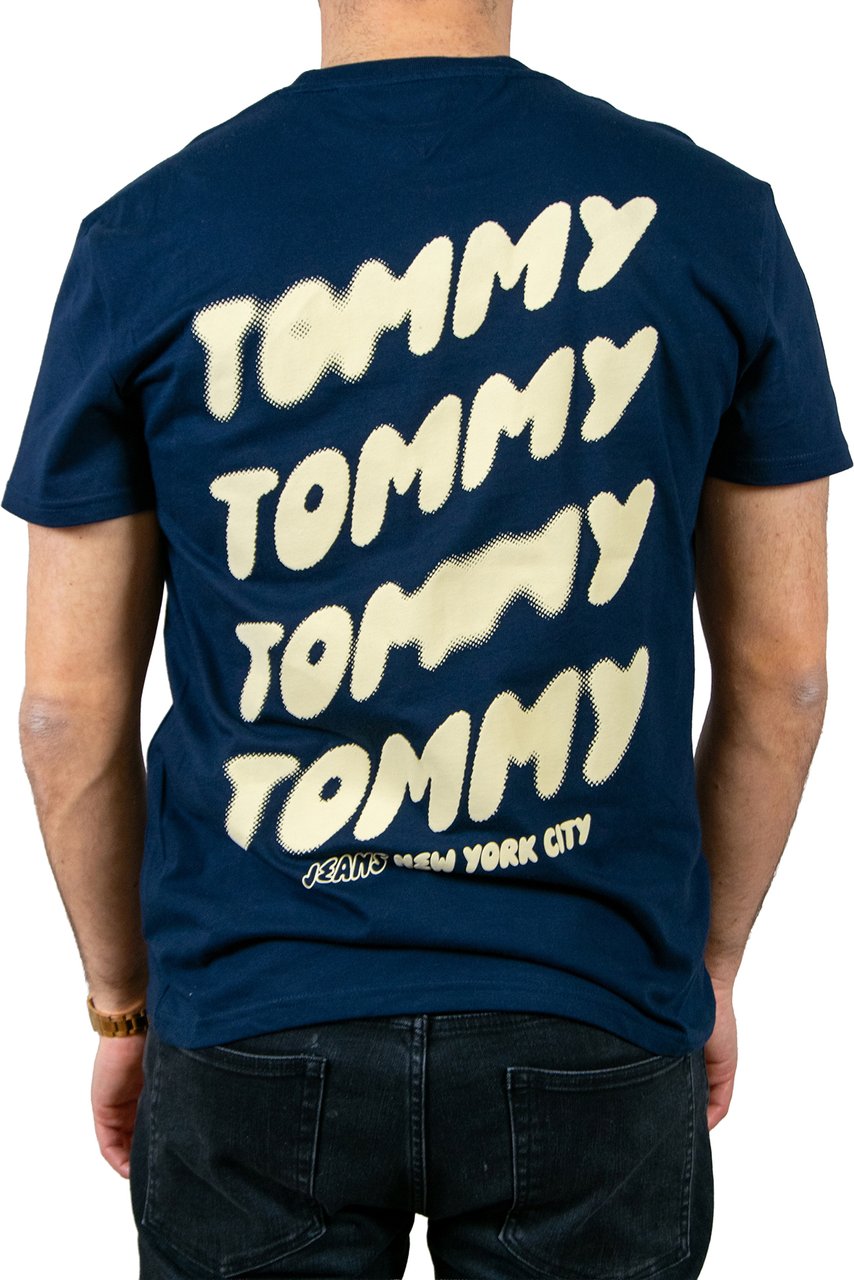 Tommy Jeans Tommy Jeans Reg Bubble Back SS Tee Blauw