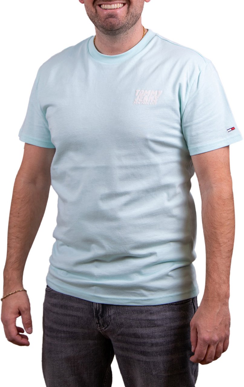 Tommy Jeans Reg Bubble Back SS Tee Blauw
