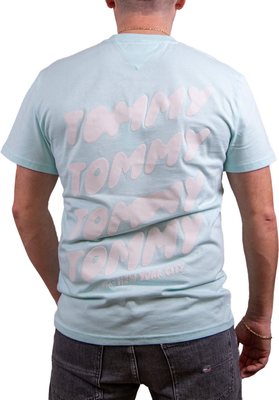 Tommy Jeans Reg Bubble Back SS Tee Blauw
