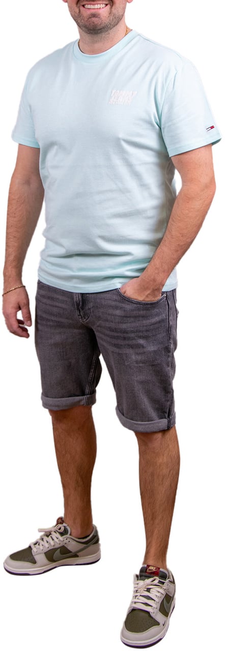 Tommy Jeans Reg Bubble Back SS Tee Blauw