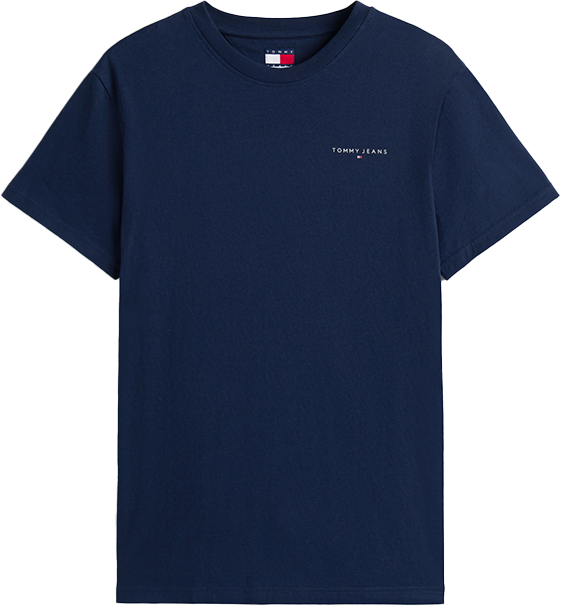 Tommy Jeans Tommy Jeans TJM Slim Linear Chest Tee Ext Blauw