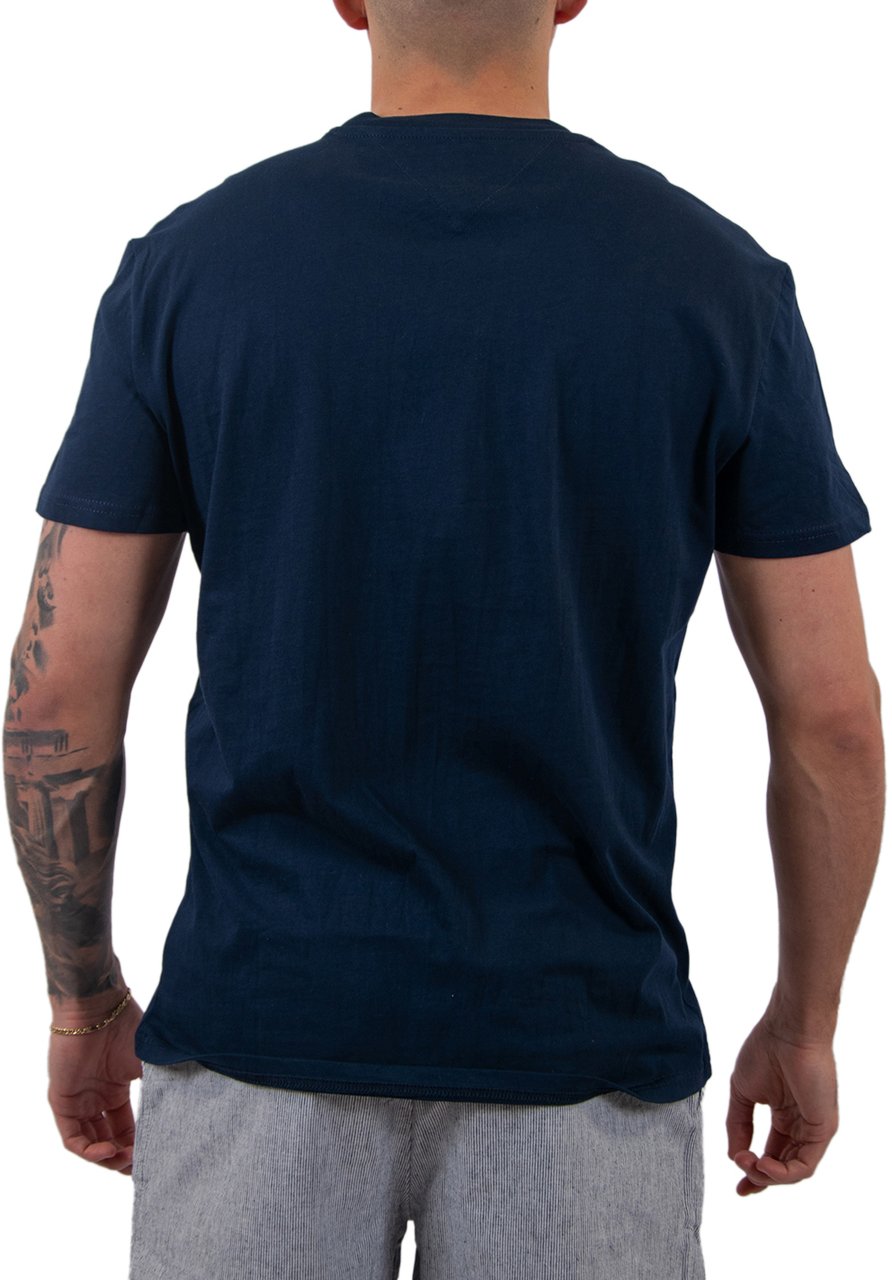 Tommy Jeans TJM Reg Linear Logo Tee Ext Blauw