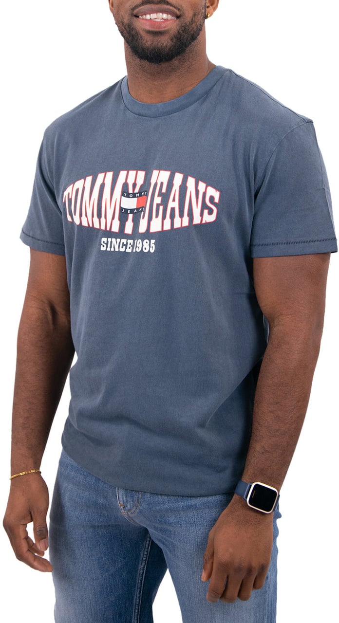 Tommy Jeans Reg LA Waving Flag Ext Blauw