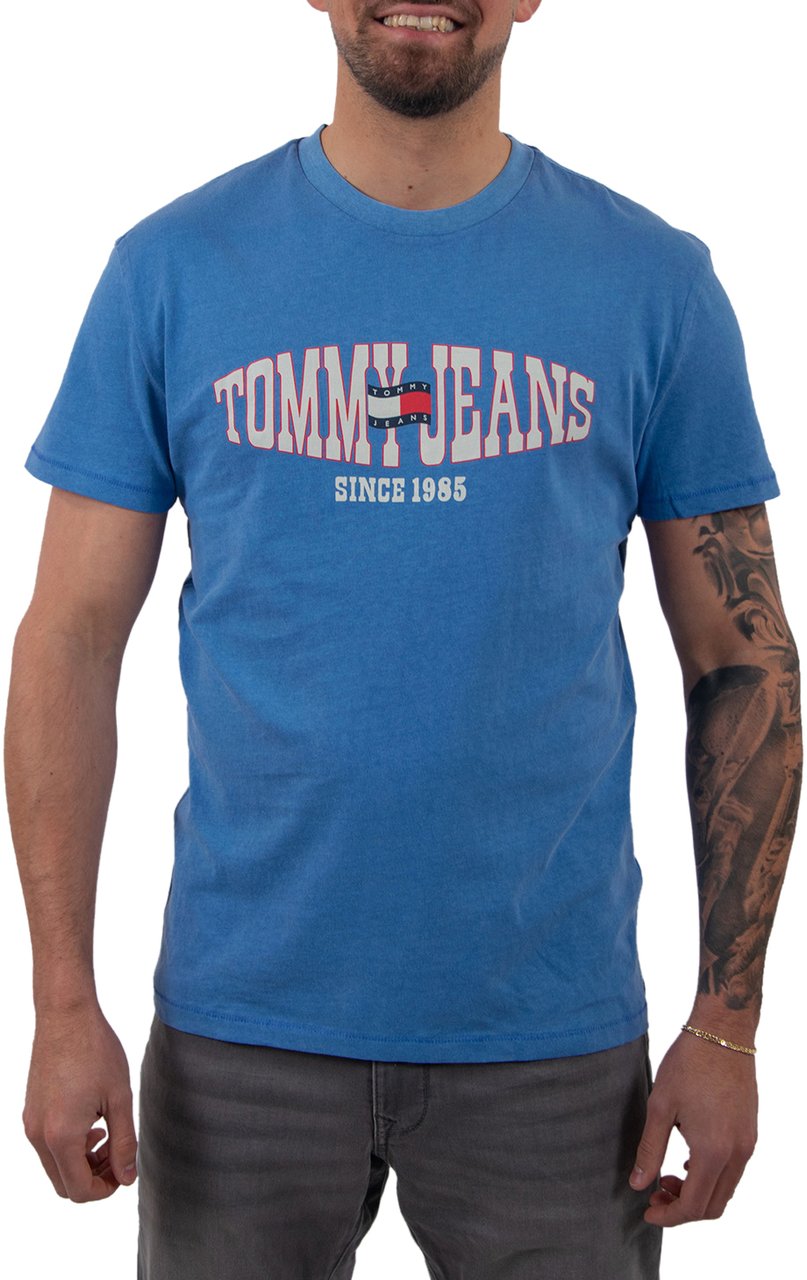 Tommy Jeans Reg LA Waving Flag Ext Blauw